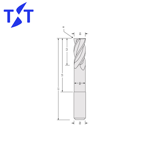 EXTENDED NECK END MILL